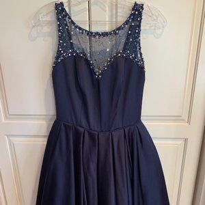 Sherri Hill Dress Navy Women's size 4 Teen Formal